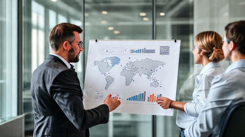 商务人士讨论全球战略 商务人士讨论全球战略