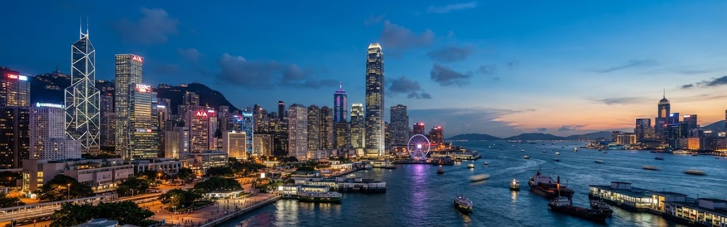 Hong Kong skyline financial center Hong Kong skyline financial center
